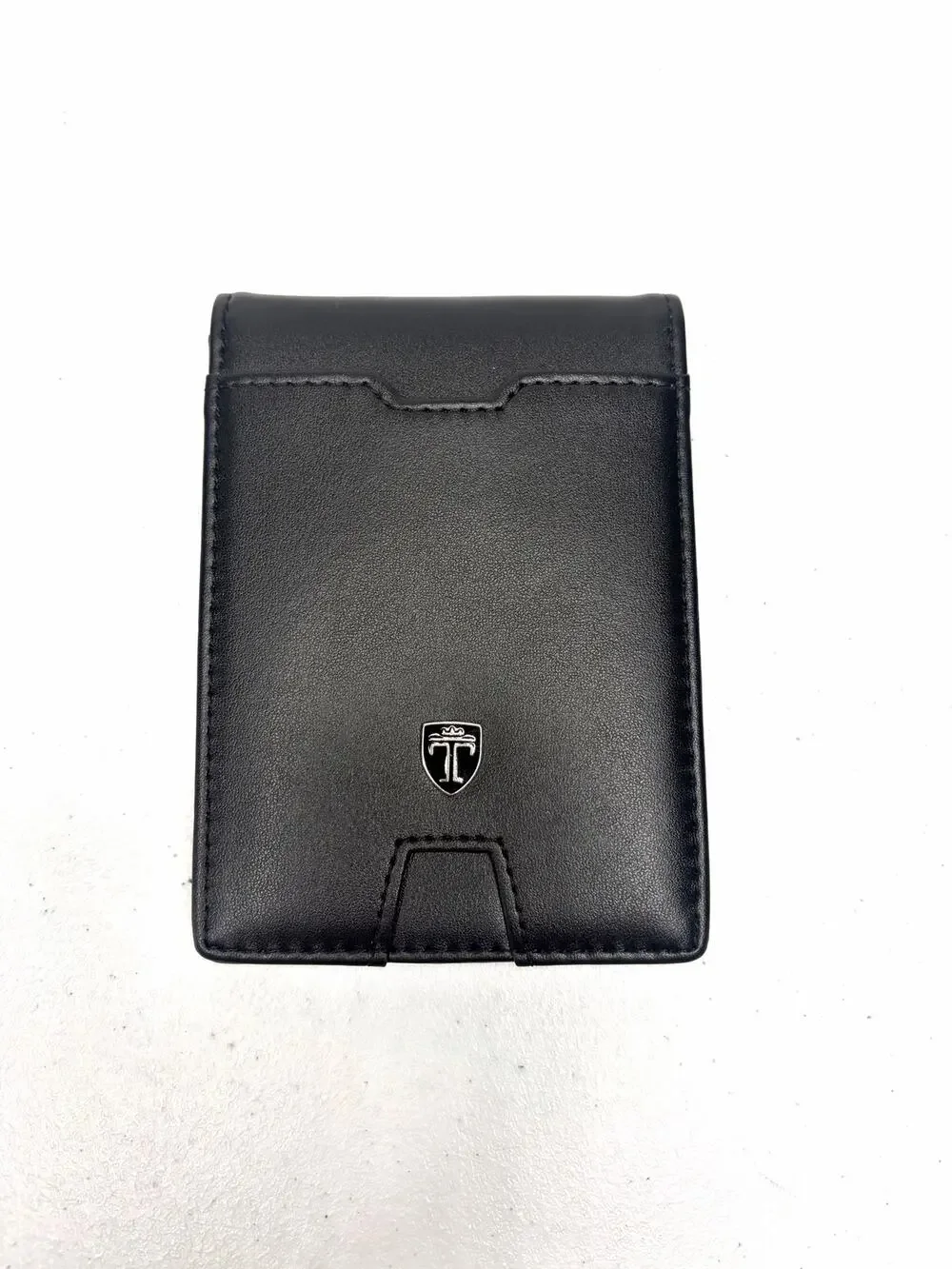 Travando Slim Bi-Fold Wallet with Money Clip Black NWOT